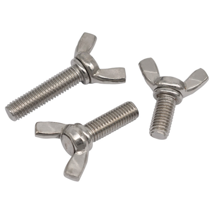 Factory Wholesale DIN316 Stainless Steel  Claw Screw Thumbscrew Butterfly Bolt with wing nut