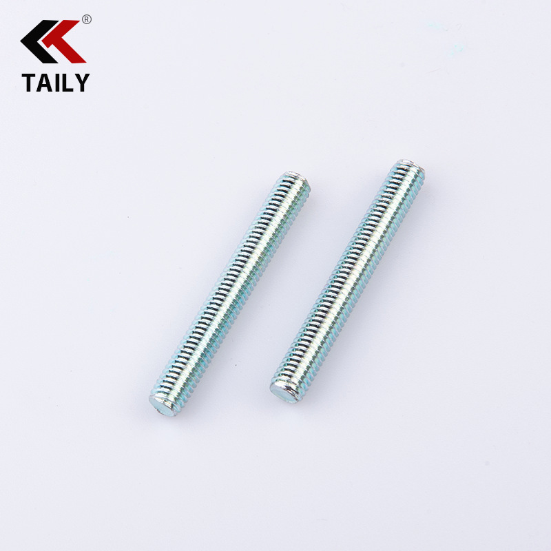 factory supply coarse wood thread carbon steel galvanized double sided threaded rod