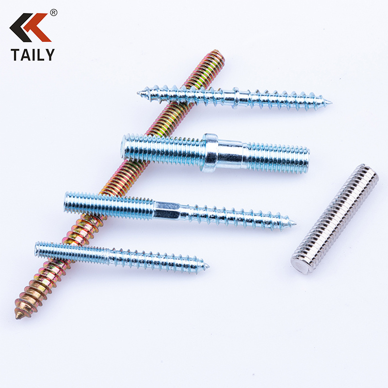 stud bolt hanger screw hanger bolt l foot stainless steel double head wood thread hanger bolt