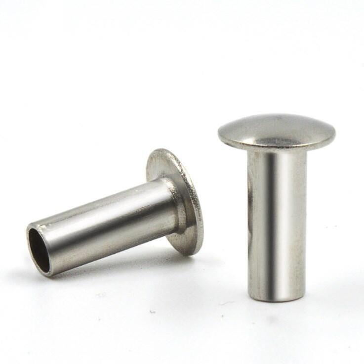 High Quality 304/316 Carbon Steel Aluminum Flat Head Stainless Steel Black Semi Hollow Tubular Rivet for Sale