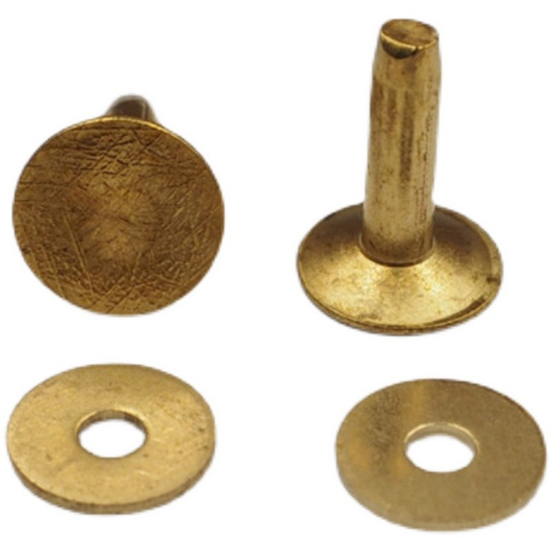 rivet manufacturer copper or aluminum rivets countersunk flat head rivet and burr with washer for leather