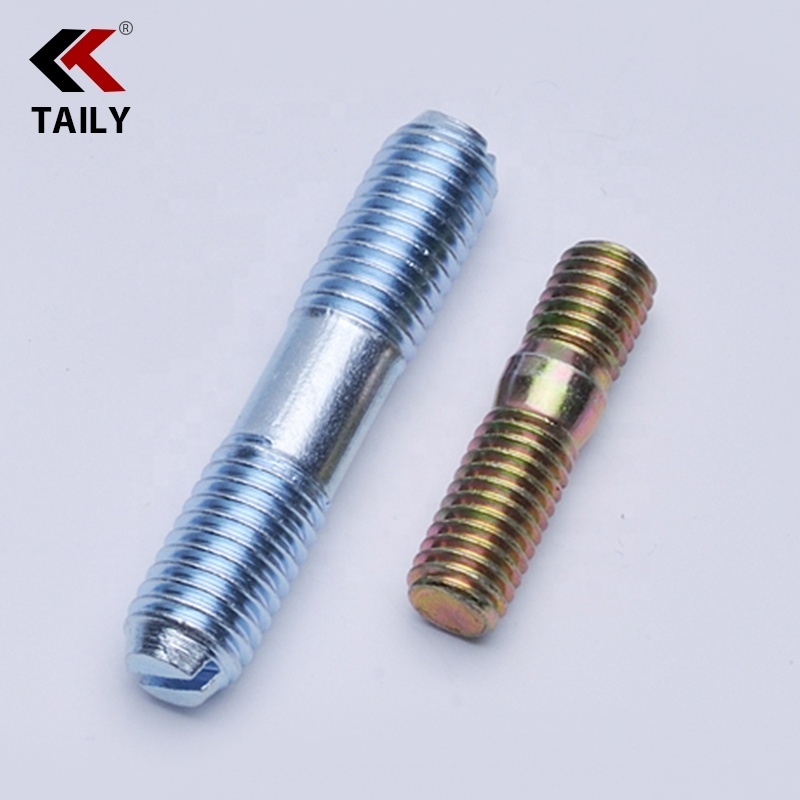 factory supply coarse wood thread carbon steel galvanized double sided threaded rod