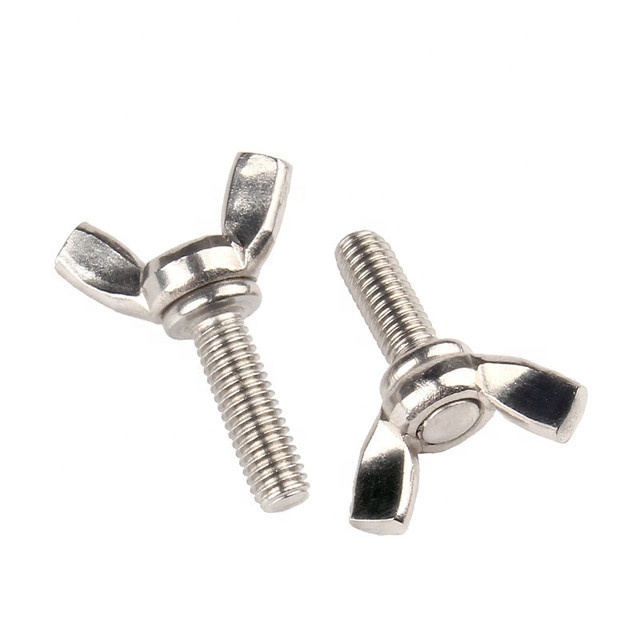 Factory Wholesale DIN316 Stainless Steel  Claw Screw Thumbscrew Butterfly Bolt with wing nut