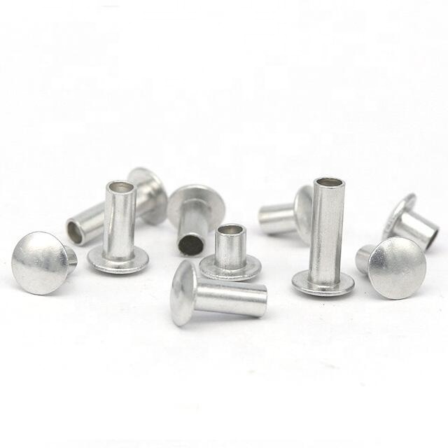 Custom Flat Head Tubular Semi Hollow Rivets Furniture nuts Stainless Steel Rivet Nut