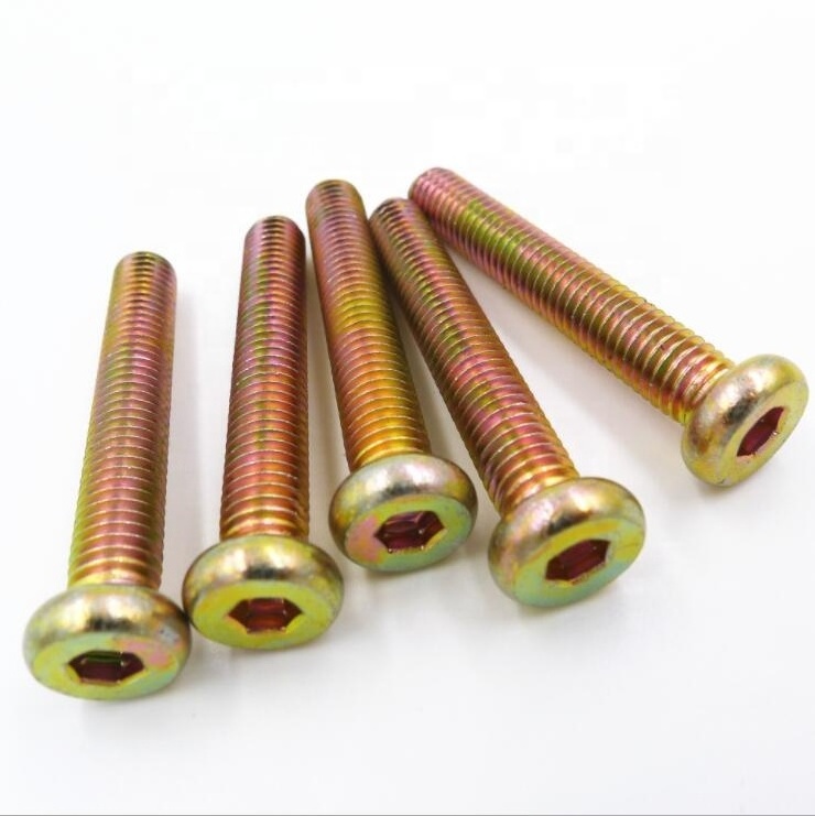 Taily Standard Size Yellow Zinc Plated socket Beveled Head Furniture Joint Connector Bolts For Chair