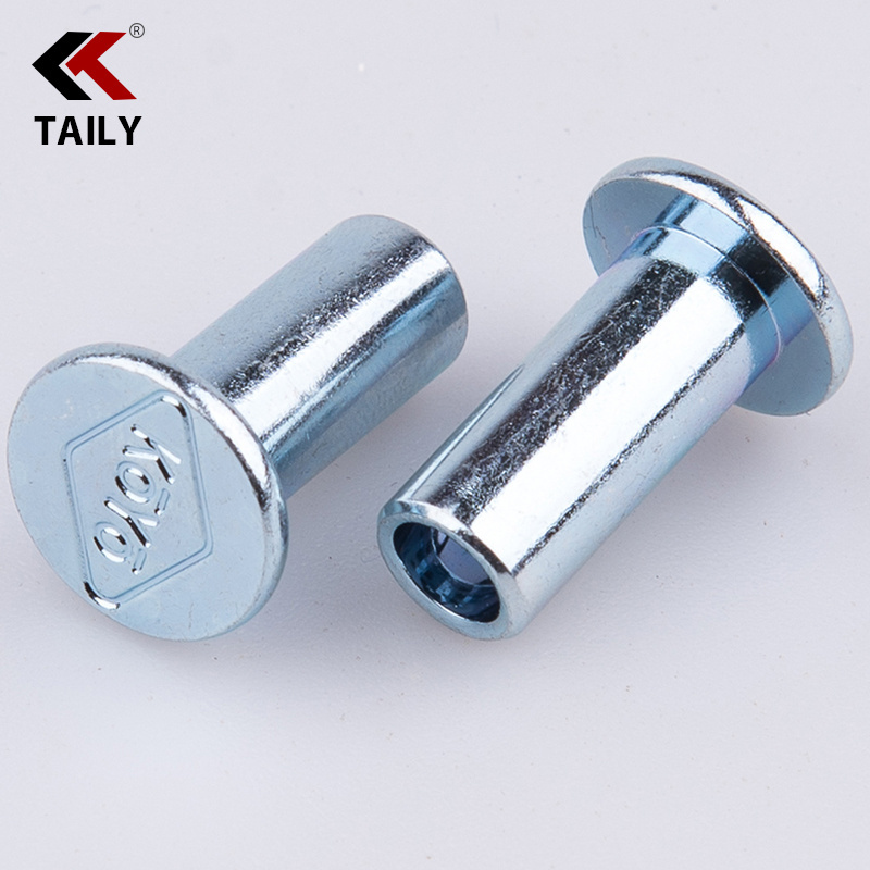 Custom Flat Head Tubular Semi Hollow Rivets Furniture nuts Stainless Steel Rivet Nut