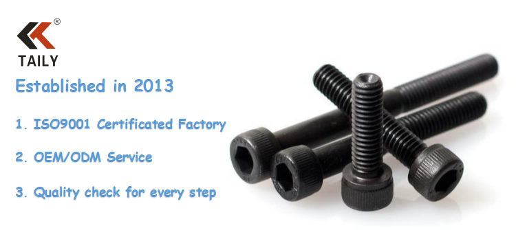 black oxide hex socket cup head screw allen bolt Scm435 hexagonal socket head cap screw 12.9