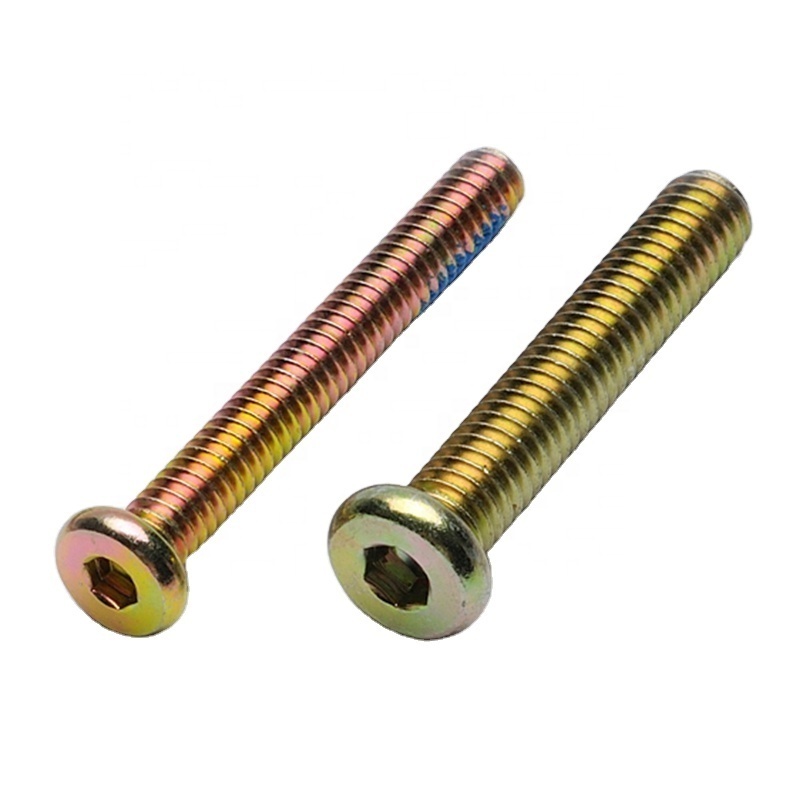 Taily Standard Size Yellow Zinc Plated socket Beveled Head Furniture Joint Connector Bolts For Chair