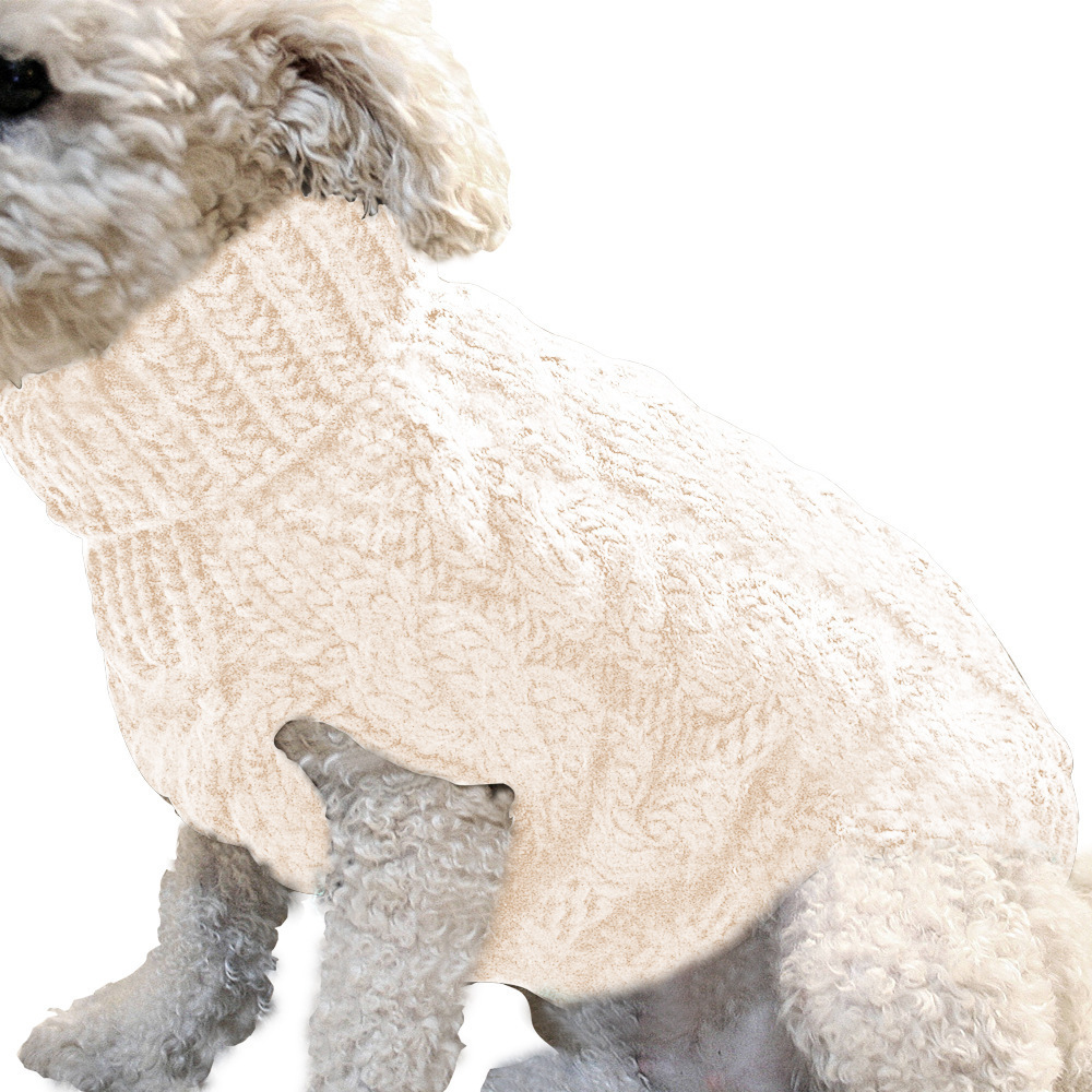 OEM Custom Autumn Winter Fashion Warm Solid Pullover Knit Pet Sweater for Dog