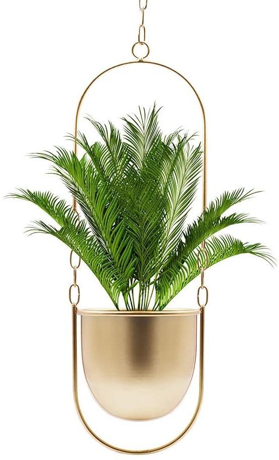 Hanging Metal Plant Hanger, Simple Modern Planter, Hanging Planters for Indoor Plants