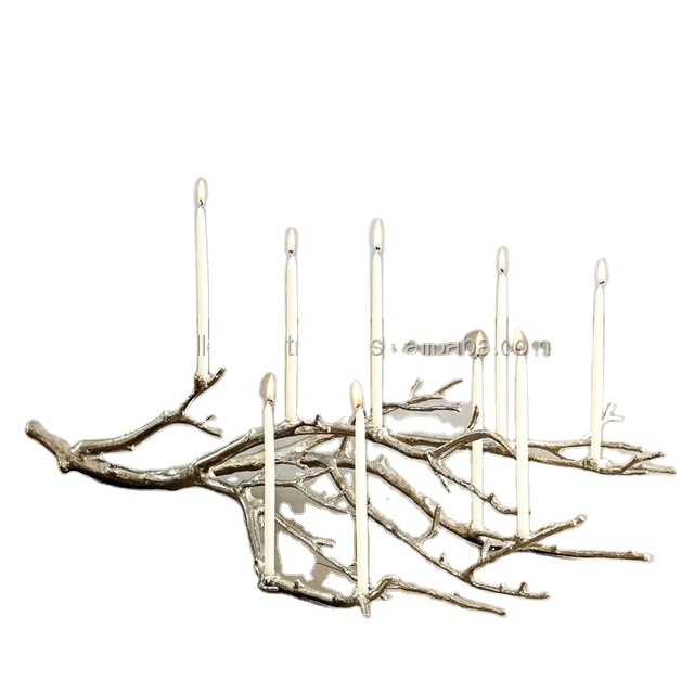 Aluminium Decorative tree candle holder