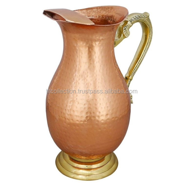 Copper Pitcher / Copper Jug , Hand Made Pure Copper