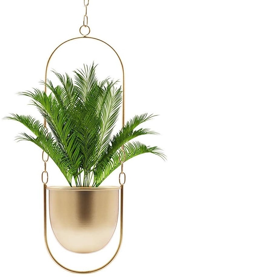 Hanging Metal Plant Hanger, Simple Modern Planter, Hanging Planters for Indoor Plants