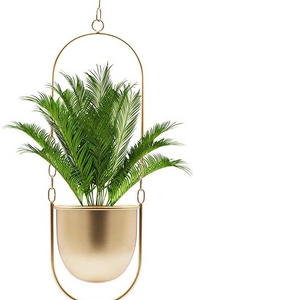 Hanging Metal Plant Hanger, Simple Modern Planter, Hanging Planters for Indoor Plants