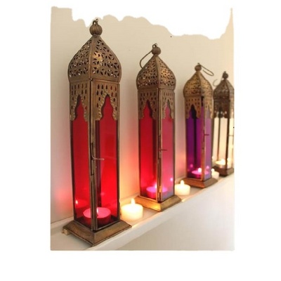 Decorative Metal Camping Candle Holder Moroccan Lantern wholesale