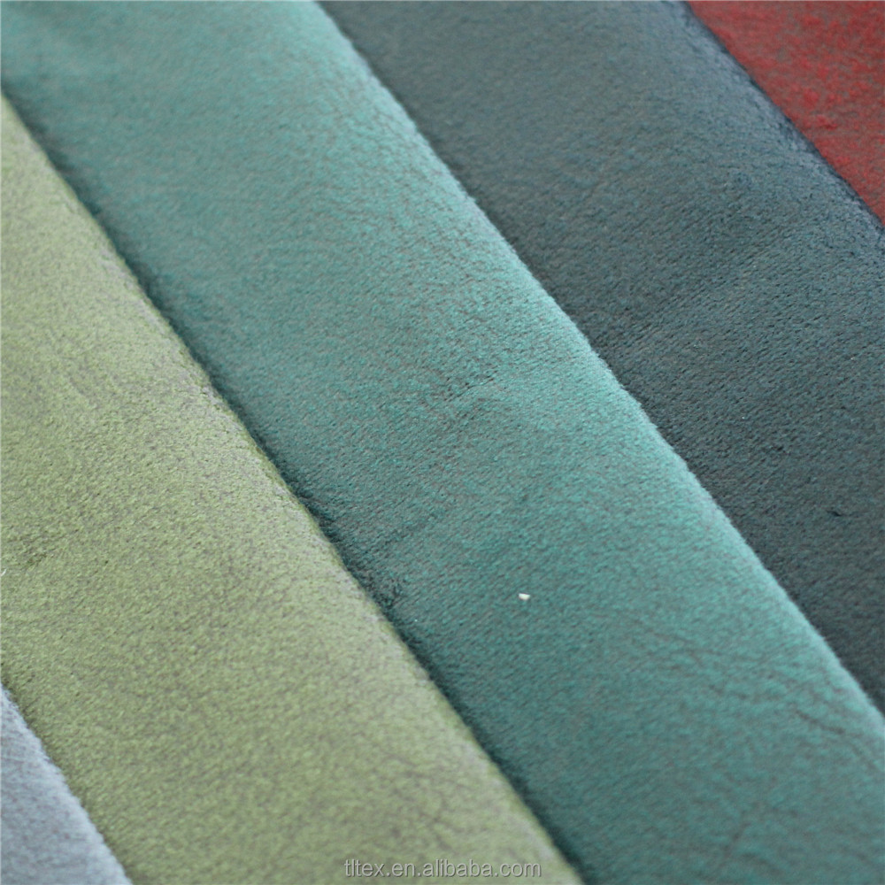 China direct textiles 100% polyester suede fabric,adhesive backed fabric velvet,synthetic leather suede bonded faux fur