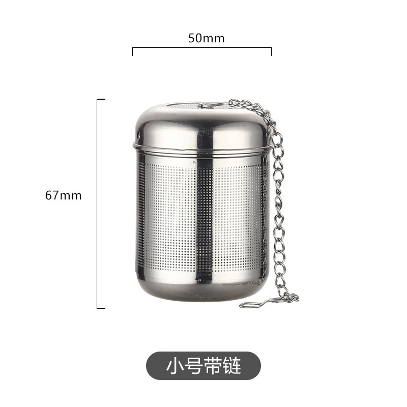 Stainless Steel Tea Infuser Strainer for Loose Tea Steeper, Fine Mesh Tea Ball holder with Chain Hook and Lid,LTX0168