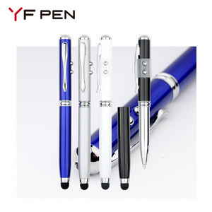 Aluminum Barrel Laser Pointer 3 in 1 Touch Stylus Light Ball Pen