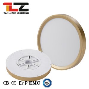 Manufacture Price 18W 24W 32W 40W 50W 70W 3CCT Round Golden Ceiling Flush Mount Light Ultra Slim Ceiling Lamp Gold Ceiling Light