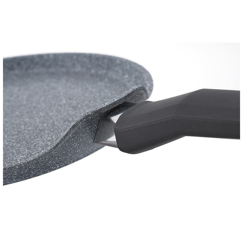 Tmai 9.5 Inch Aluminum Marble Non Stick Piza Pancake Round Flat Induction Cake Tawa Crepe Pans