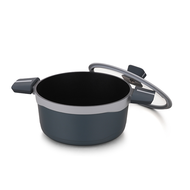 TMAI black non stick induction en aluminium cookware thermos insulator food warmer casserole