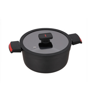 TMAI black non stick induction en aluminium cookware thermos insulator food warmer casserole