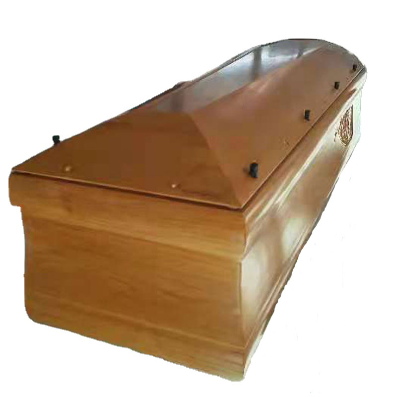 Italian Style Wood Coffin Funeral Solid Wood Burial Vault Combo Bed Wood Casket and Coffin Box Cremation Coffin