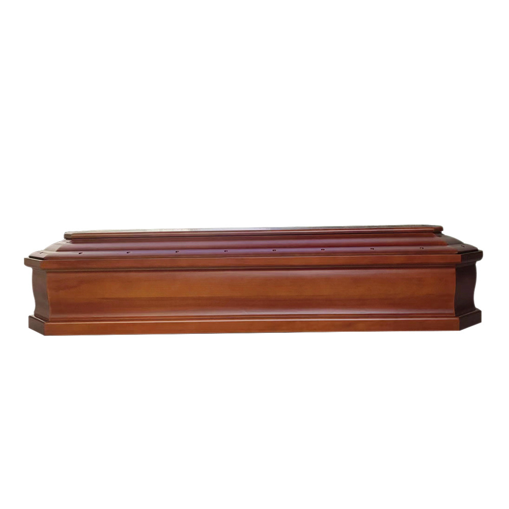 Chinese Factories Supply European Style Funeral Wood Casket Coffin