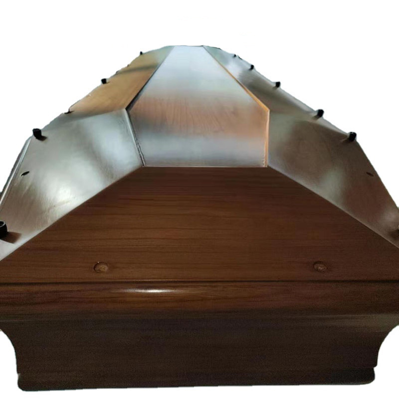 Italian Style Wood Coffin Funeral Solid Wood Burial Vault Combo Bed Wood Casket and Coffin Box Cremation Coffin