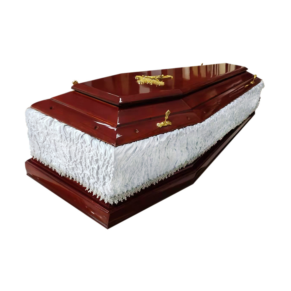 Hot selling Paulownia wood coffins and funeral supplies in factories Italian style wooden coffins