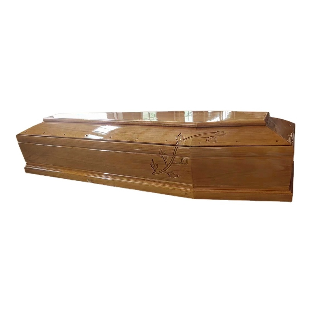 Solid Paulownia Casket Bronze Ash Wood Coffins Economic