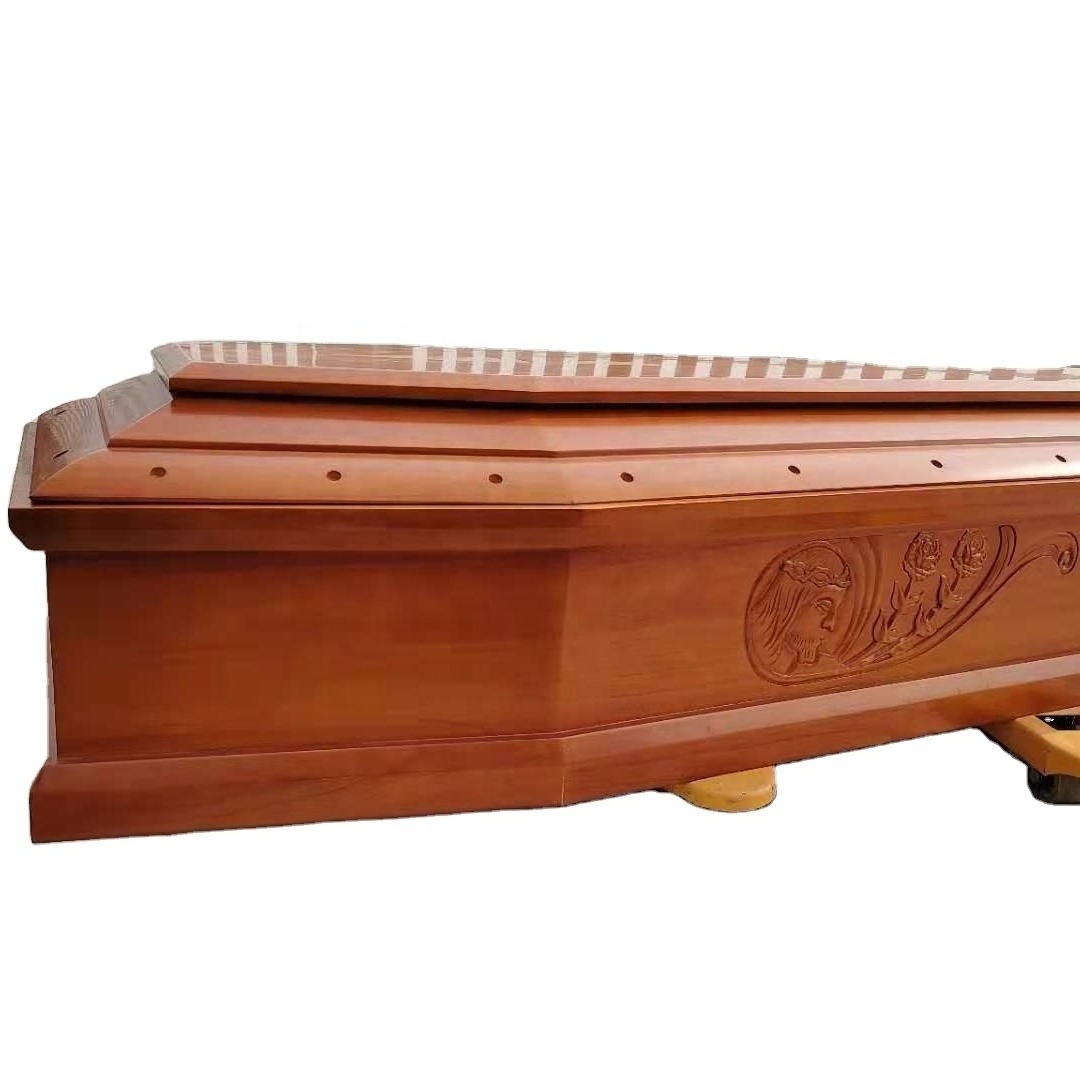 European Style Funeral Wood Coffin&Casket urns for human ashes adult