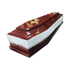 Hot selling Paulownia wood coffins and funeral supplies in factories Italian style wooden coffins