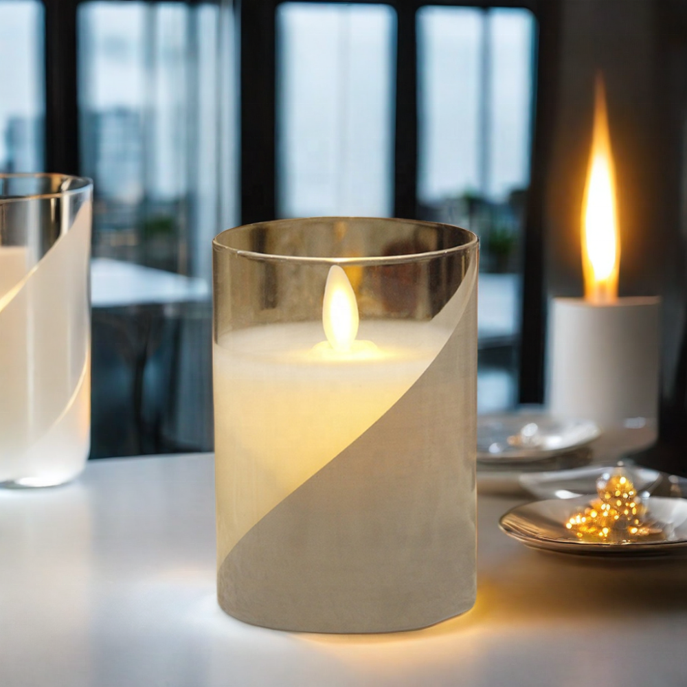 Pillar Real Wax Electric Tea Light Battery-Operated Flameless LED Candles with Remote Control Velas LED Candle