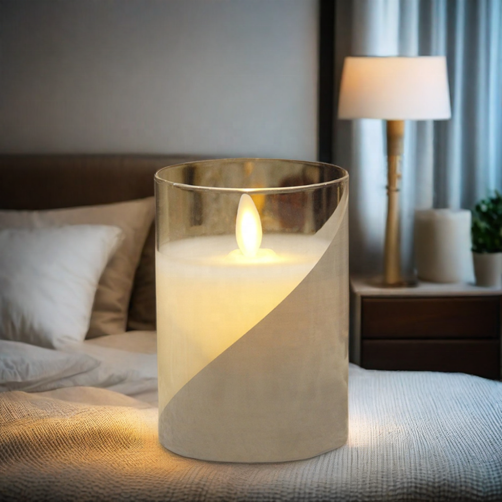 Pillar Real Wax Electric Tea Light Battery-Operated Flameless LED Candles with Remote Control Velas LED Candle