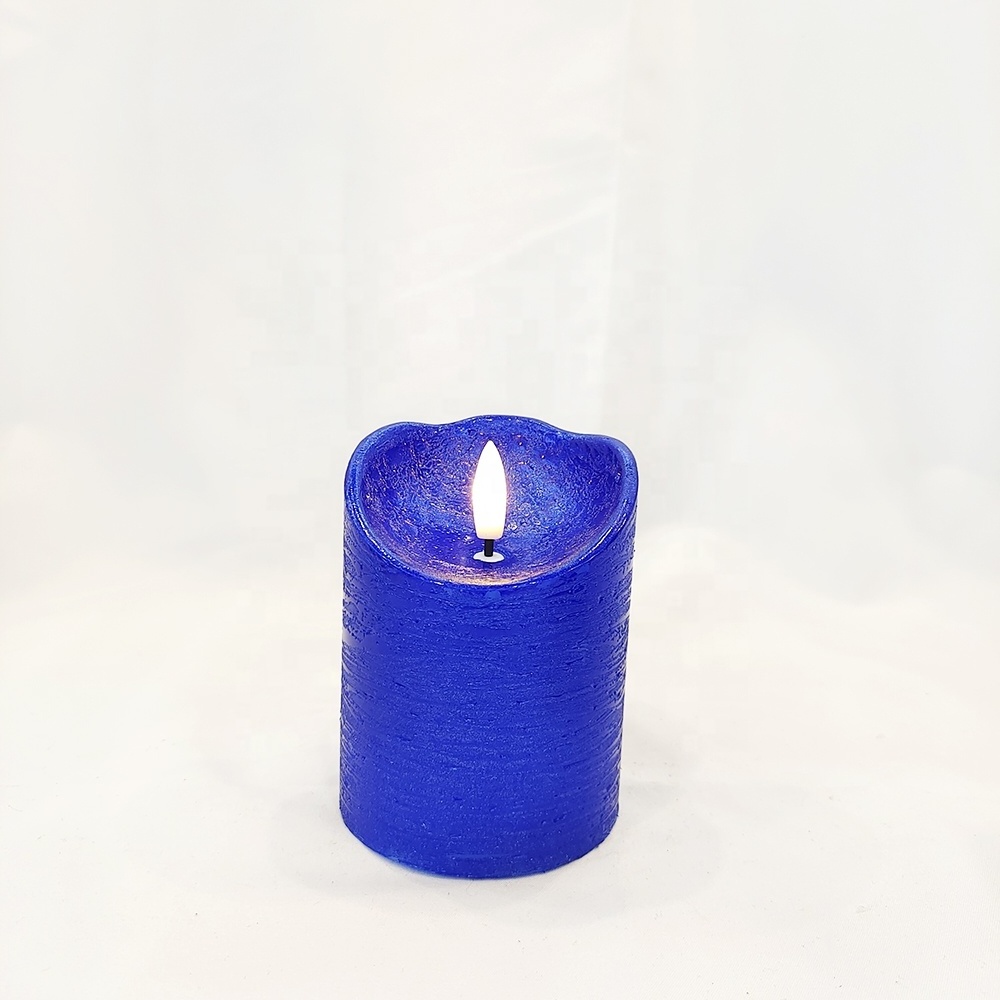 Flameless LED Candle with Timing Remote Control customized 3d real flame Soy Wax Paraffin