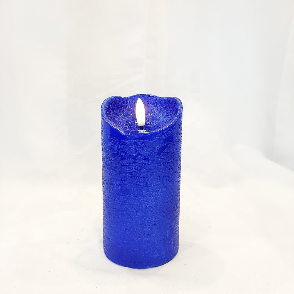 Flameless LED Candle with Timing Remote Control customized 3d real flame Soy Wax Paraffin