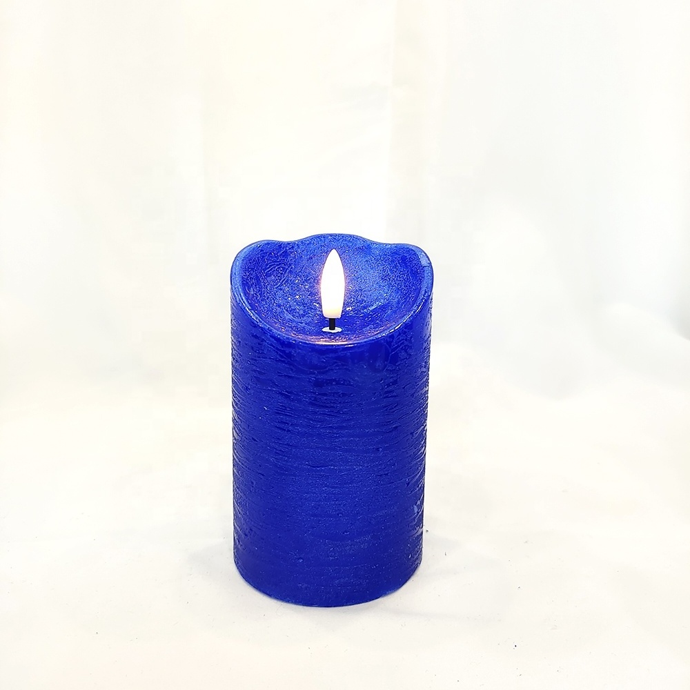 Flameless LED Candle with Timing Remote Control customized 3d real flame Soy Wax Paraffin