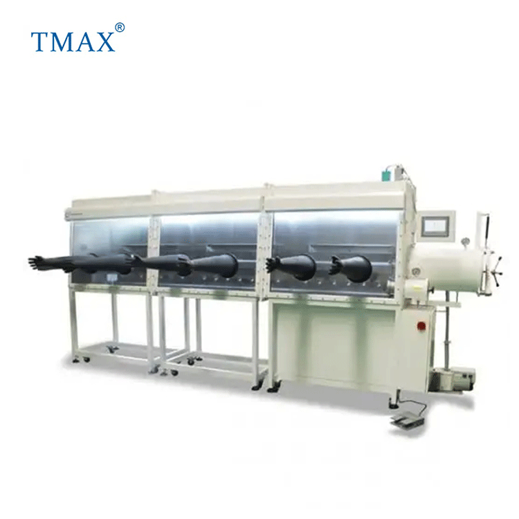 Laboratory Stainless Steel Big Vacuum Multi Station Glove Box Price with Automatic Pressure Control and Purging Valves