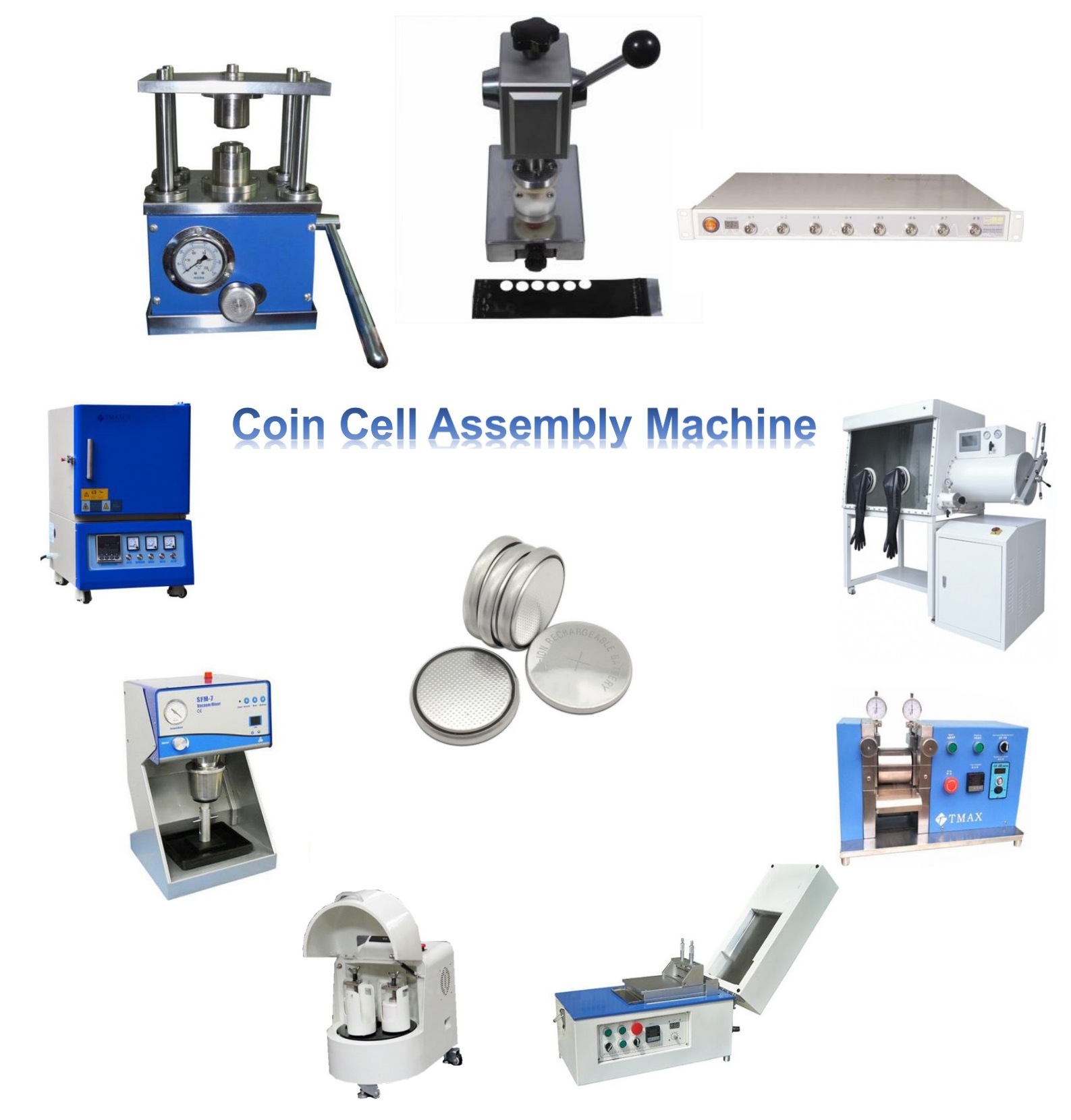 TMAX brand Coin Cell Making Machine Coin Cell Preparation Machine  and Coin Cell Production Line