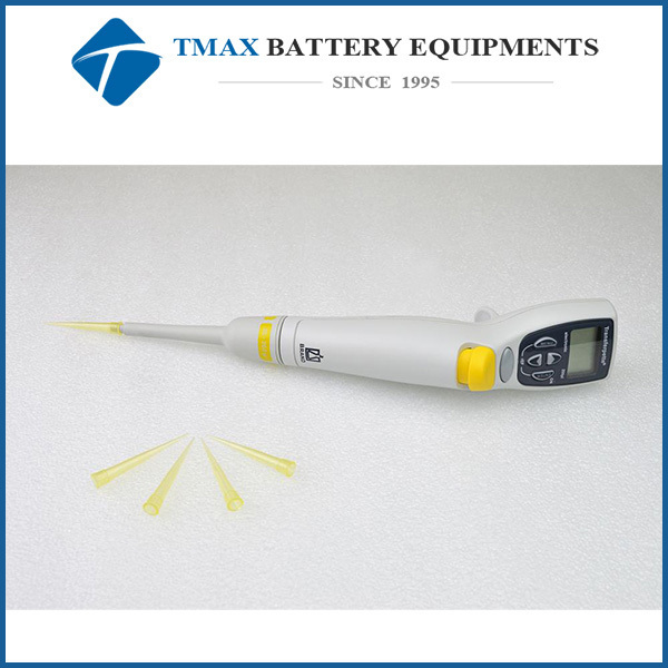 TMAX brand Precision Electronic Single Channel Pipette: 20 - 200uL with Battery & Charger