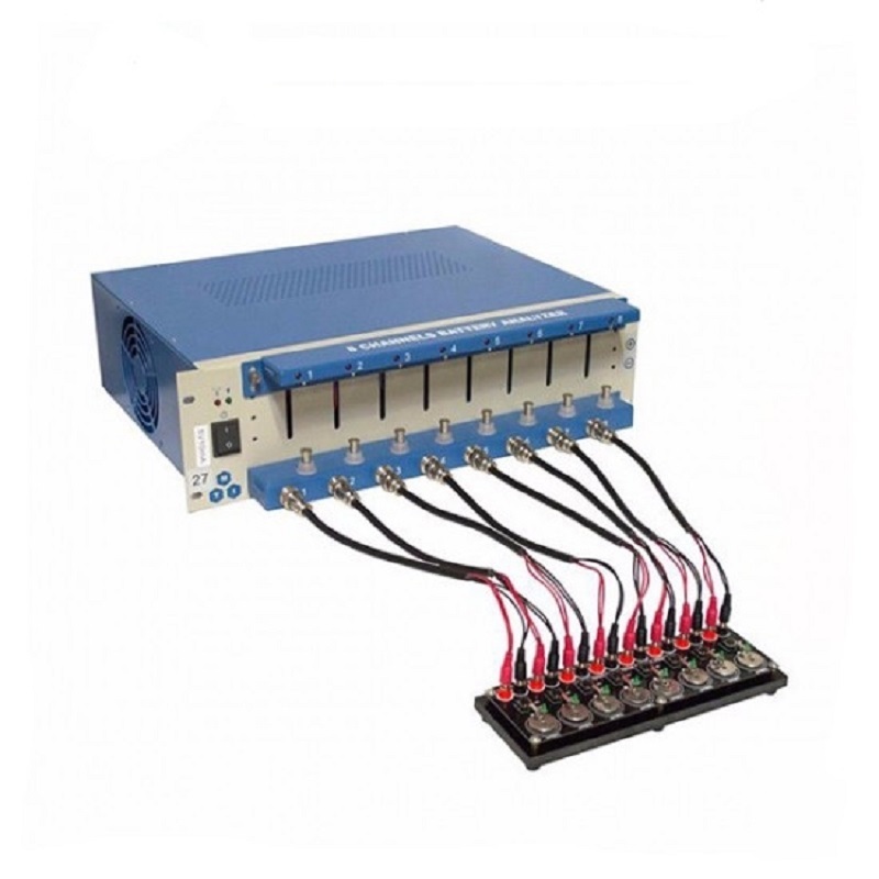 8 Channel Battery Analyzer Li-ion battery Charging and Discharging Tester for Coin Cells and Cylindrical Batteries