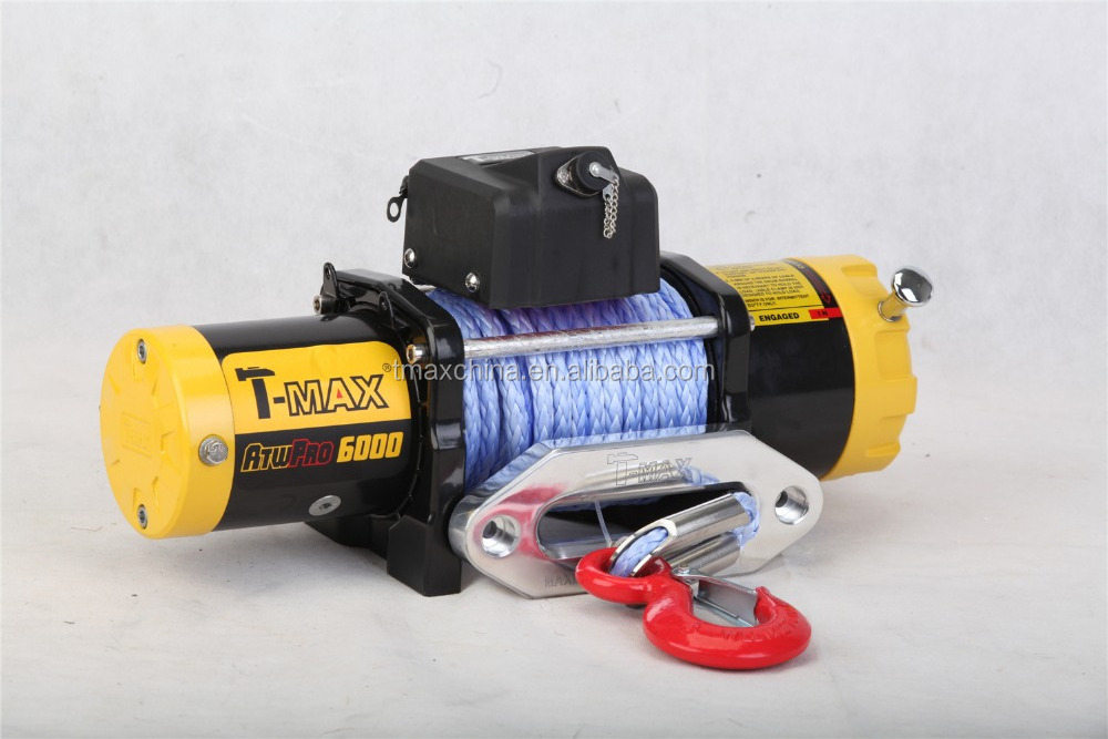 T-max synthetic rope winch 12v 6000lbs winch ATV  UTV winch