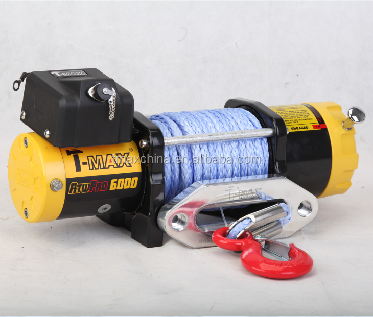 T-max synthetic rope winch 12v 6000lbs winch ATV  UTV winch