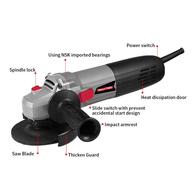 Industrial Handheld Multifunction Grinding Cutting Machine Mini 125MM Electric Household Angle Grinder