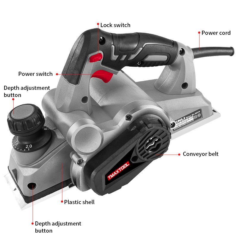 Tmaxtool Mini Hand Portable Power Machine Used Woodworking Furniture Making 220V Electric Wood Planer