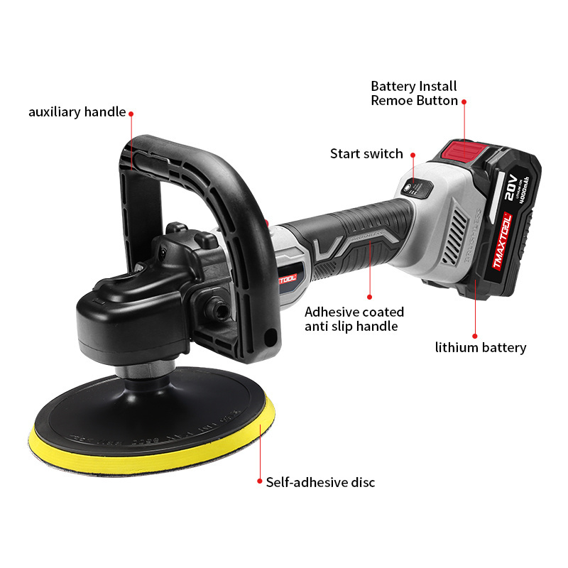 Multifunctional Handheld Grip Powerful Buffer Rotary Polishers For Polishing Waxing Glaze Sanding Cordless Car Polisher Machine