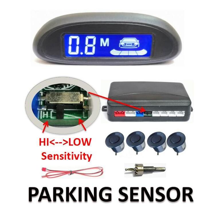 car parking Sensor system with 4 way LED rear sensor system car led parking sensor LCD