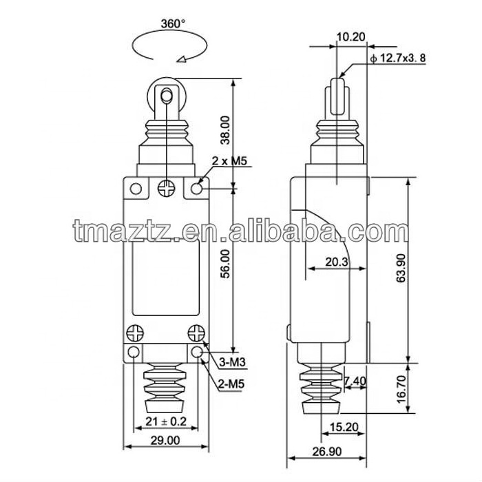 TuV rheinland Elevator Safety Limit Switch Manufacturer TZ AZ CZ ME 8108