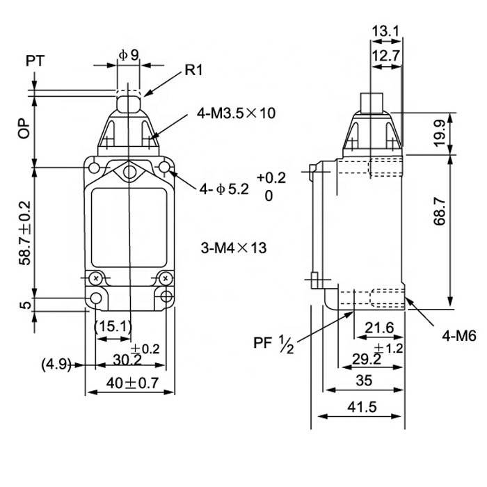 Factory Supply CE&RoHS 10A/250VAC hoist crane omro limit switch Z5 series 5101 WLD YBLX-WL/41